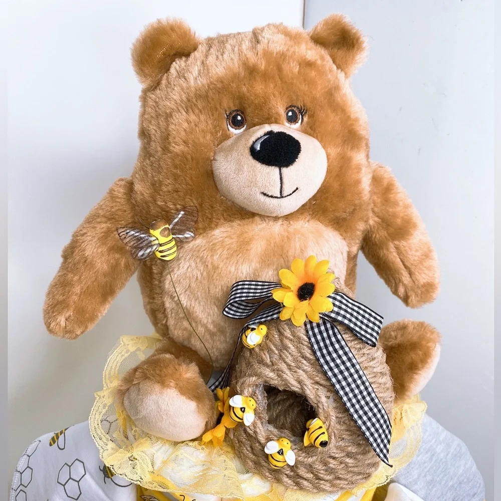 Honey Teddy Bear Diaper Cake